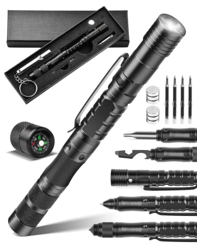 Gifts for Men Gifts for Him, 12 IN 1 Tactical Pen Multitool Pen, Cool Gadgets for Men, EDC Gear Survival Pen, Birthday Gifts for Men, Boyfriend, Husband, Dad Gifts Mens Gifts for Father, Grandpa