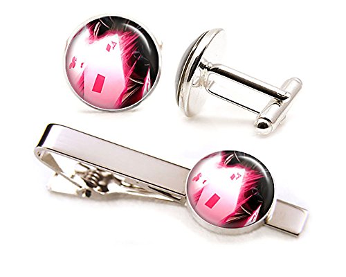 Gambit Cufflinks, X-men Tie Clip, Poker Cards Cuff Links, Aces, Wolverine Superhero Wedding Jewelry, Groomsmen Gifts