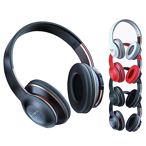 ufehgfjh Headset Bluetooth 5.0 Headset Wireless Music Game Headset Powerful Subwoofer Stereo Large-Capacity & Long-Lasting Battery Life Comfortable Soft Headset 2023 (Black)