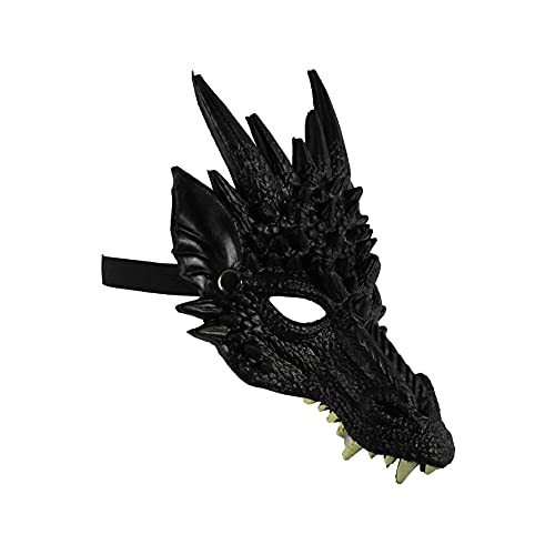 NOVELTY GIANT WWW.NOVELTYGIANT.COM Dragon Mask Foam Rubber Cosplay Costume Accessory Black
