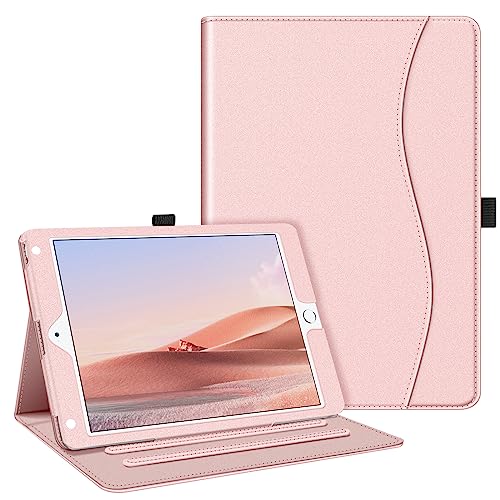 Fintie Case for iPad 9.7 2018 2017 / iPad Air 2 / iPad Air 1 - [Corner Protection] Multi-Angle Viewing Folio Cover w/Pocket, Auto Wake/Sleep for iPad 6th / 5th Generation, Rose Gold