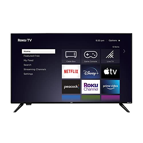 JVC 40-Inch 1080p FHD LED Roku Smart TV with Voice Control App, Airplay, Screen Casting, & 300+ Free Streaming Channels (LT40MAR3)