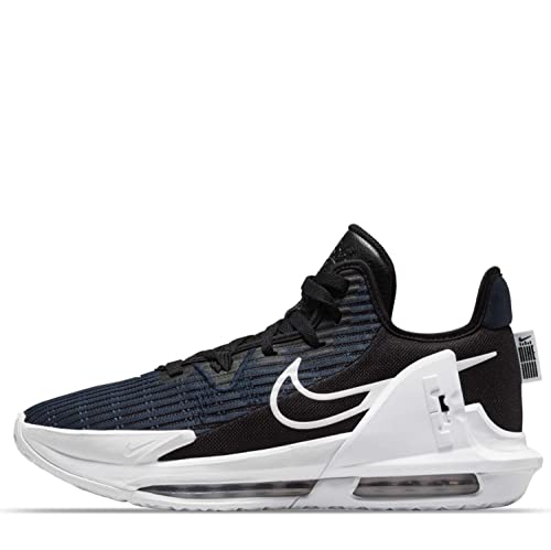 Nike mens Lebron Witness 6 shoes, Black White Dark Obsidian, 10