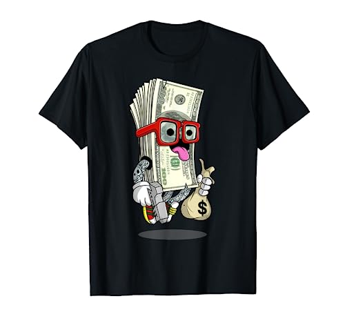 Hip Hop Dope Swag Rap Lover Gift Funny Cash Stacks Bills Tee T-Shirt