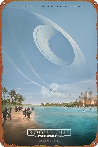 Rogue One Tin Sign Decoration Vintage Metal Movie Poster Signs Wall Decor 8x12 Inch