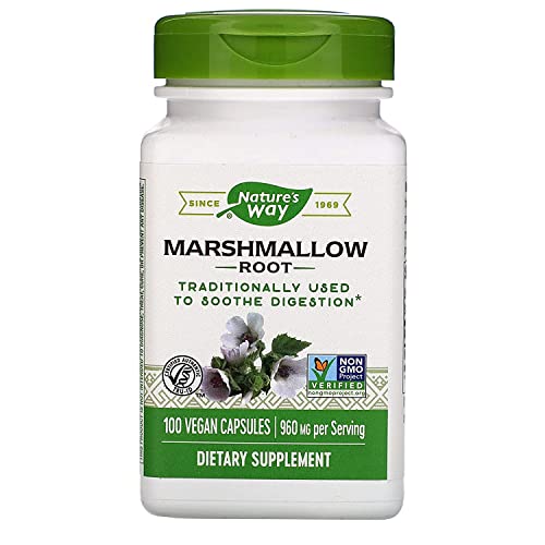 Natures Way Marshmallow Root, 455mg 100 Capsules, Packaging May Vary