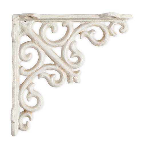 Abbott Collection Small Scroll Bracket, 4 inches L, Antique White