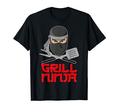 Grill Ninja - Funny Barbeque Hibachi Grill Fork & Spatula T-Shirt