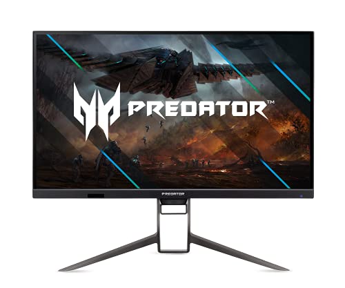 Acer Predator XB323QU NVbmiiphzx 31.5' WQHD 2560 x 1440 Gaming Monitor | G-SYNC Compatible | Agile-Splendor IPS 400 | Up to 170Hz Refresh Rate | Up to 0.5ms | TUV/Eyesafe | Display Port & 2 x HDMI 2.0