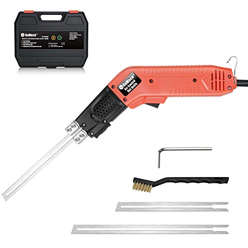ROMECH Foam Cutter Pro Electric Hot Knife, 200W Air Cooled Styrofoam Cutting Tool Kit- with Heavy-duty Case Blades & Accessories RM-009 (200W Air Cooled)