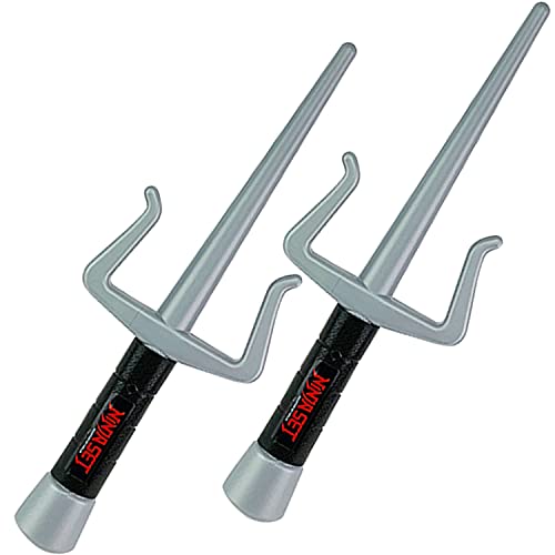 Liberty Imports 2 PCS Plastic Toy Ninja Sai Weapons for Kids Pretend Play Costume Accessories - Children Imaginative Play and Cosplay