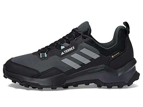 adidas Women's Terrex AX4 Mid Gore-Tex Sneaker, Core Black/Grey/Mint Ton, 9
