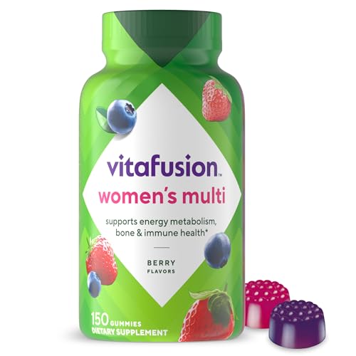 Vitafusion Womens Multivitamin Gummies, Berry Flavored Daily Vitamins for Women With Vitamins A, C, D, E, B-6 and B-12, America’s Number 1 Gummy Vitamin Brand, 75 Days Supply, 150 Count
