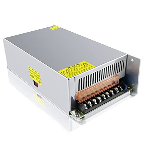 DC Power Supply 24V 1200W, AC 110V-220V to DC 24V 50A 1200W Universal Regulated Switching AC to DC Converter Built-in Cooling Fan for LED Strip Light CCTV Computer Project 3D Printer