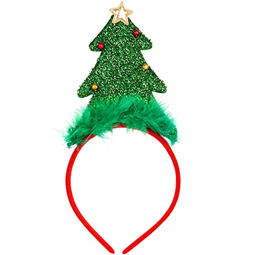 MiniRed Christmas Headbands Christmas Tree Headband, Premium Costume Xmas Headbands for Children/Adult Christmas Holiday Party.