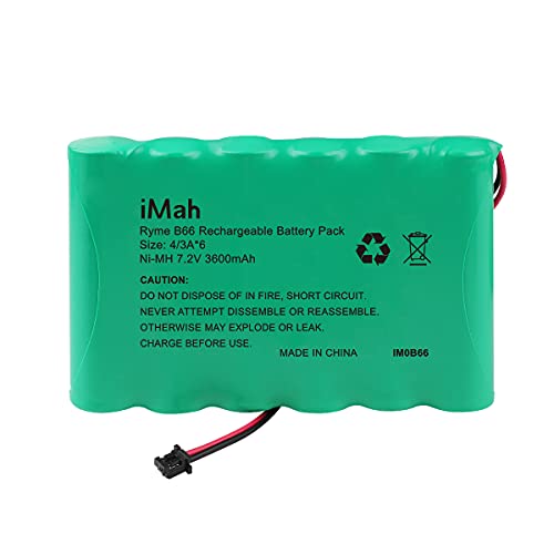 iMah Replacement for DSC Impassa 9057 Battery 6PH-H-4/3A3600-S-D22 7.2V 3600mAh 17000152 SCW-BATTERYHC Alarm System, Ryme B66 Recently Upgraded
