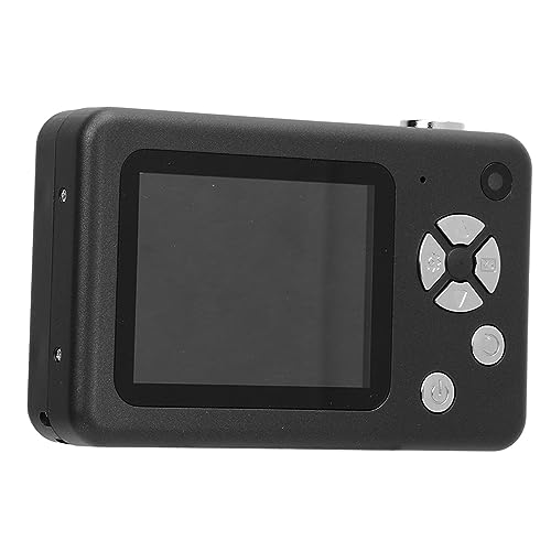 Pocket Digital Camera, 8X Zoom Selfie Camera White Balance Automatic Light Sensitivity Compact 2.5K HD for Students (Black)