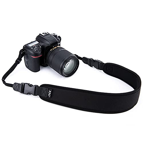 JJC DSLR Camera Neck Strap, Soft Neoprene Shoulder Belt for Canon EOS R5 R6 R6 Mark II R7 R10 5D Mark IV 6D Mark II SL3 SL2 T8i T7 T7i 90D 80D Nikon D6 D850 D810 D780 D7500 D5600 D3500 Sony A1 A99 II