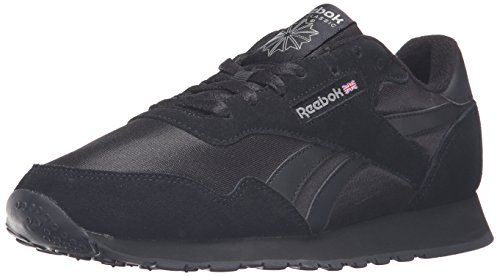Reebok Men's Classic Nylon Walking Shoe, Black/Carbon , 9 US