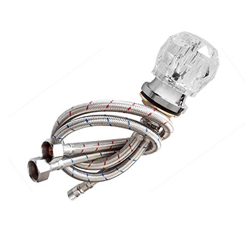 Salon Shampoo Bowl Crystal Knob Hot and Cold Faucet Handle Spa Quality by eMarkBeauty TLC-77NR