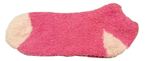 Snugadoo Super Soft Adult No Show Sock ~ Purple with Peach Heel-Toe (One Size)