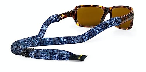 Croakies Suiters Glasses Strap, Petroglyph Blue, 28' x 1/2'