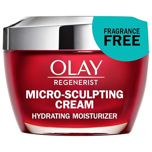 Olay Regenerist Micro-Sculpting Cream Face Moisturizer with Hyaluronic Acid & Niacinamide, Fragrance-Free, 1.7 oz