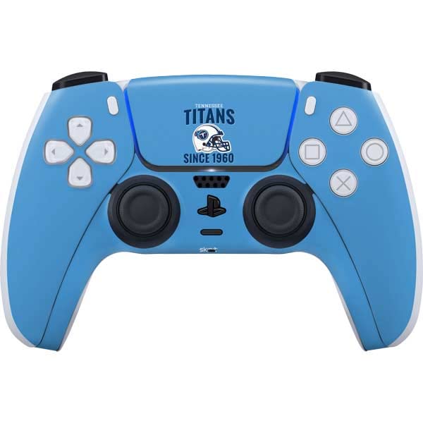 Skinit Gaming Decal Skin Compatible with PS5 and Compatible with PS5 Digital Edition DualSense Controller - Officially Licensed NFL Tennessee Titans Helmet Design