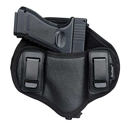 Kosibate Pancake Holster, Compatible with 9mm, SCCY CPX-2 9mm, P320, Taurus G2C, G19 Gun Pistol Holsters(Black, Right Hand)