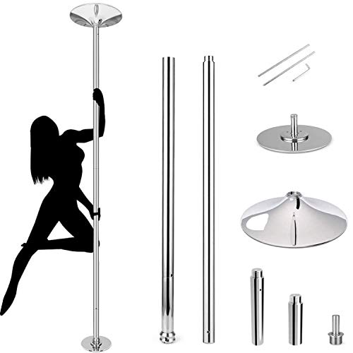 Stripper Pole Static Spinning Pole Dance Pole for Home Bedroom, 45mm Removable Beginners and Professional Dancing Pole for Party Club Exercise, Heavy-Duty Max Load 400 lbs