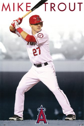 Hot Stuff Enterprise Z37-24x36-NA Angels Mike Trout Poster, 24 x 36 in.