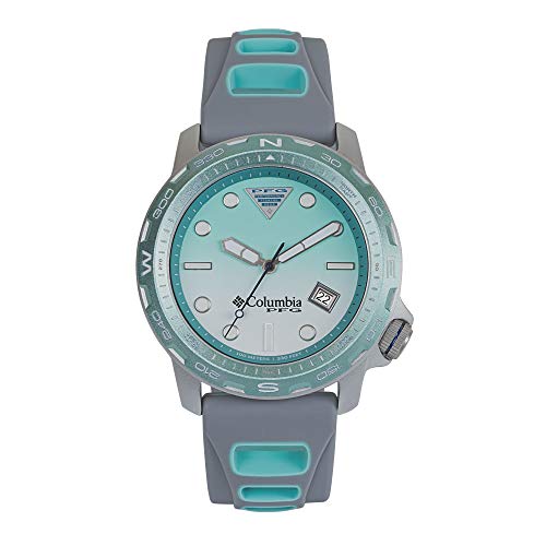 Columbia PFG02-004 PFG Backcaster Aluminum Case Gulfstream Degrade Dial Gray/Gulfstream Silicone Strap Watch