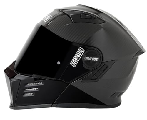 Simpson Motorcycle Mod Bandit Helmet - Medium - Carbon Fiber - Dark Smoke Shield Pictured is Sold Separately