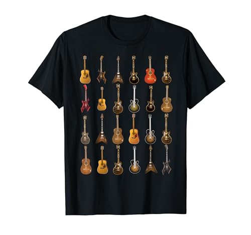 Funny Rock & Roll Guitars Cute Musical Instrument Gift Kids T-Shirt