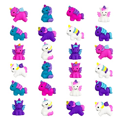 Jofan 24 PCS Unicorn Kawaii Squishies Mochi Squishy Toys Stress Relief Toys for Kids Boys Girls Party Favors Birthday Gifts