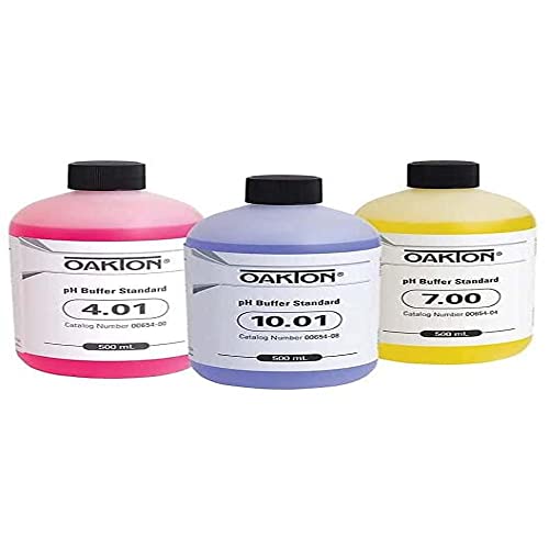 Oakton AO-05942-10 Oakton Buffer Pack; 500 mL of Each pH 4.01, 7.00, and 10.01 (Pack of 3)