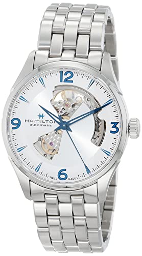 Hamilton Watch Jazzmaster Open Heart 42mm Case, Silver Dial, Silver Stainless Steel Bracelet (Model: H32705152)