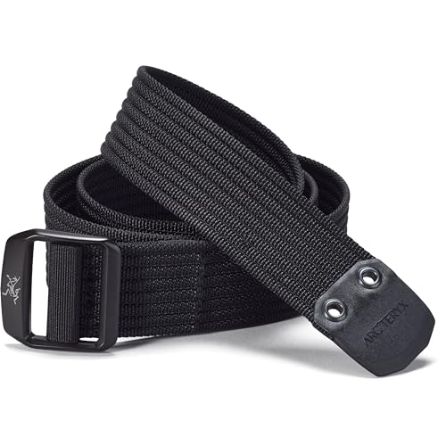 Arc'teryx Conveyor Belt 38mm | 38MM Webbing Belt with a Metal Buckle | Black, Medium