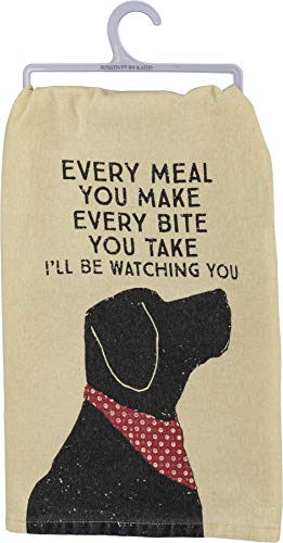 Primitives by Kathy Decorative Kitchen Towel, 28' x 28', Cream, Black