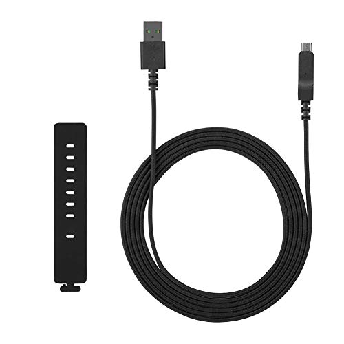 Wendry Mouse Cable, Fast Transmission USB Cable/USB Line Wireless Gaming Mouse Replacement for Razer Lancehead,Black