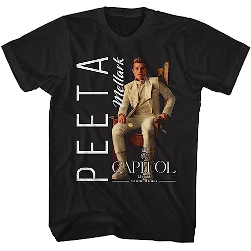 The Hunger Games Capitol Peeta Mellark Adult Black Short Sleeve T Shirt Sci-fi Movies Graphic Tees