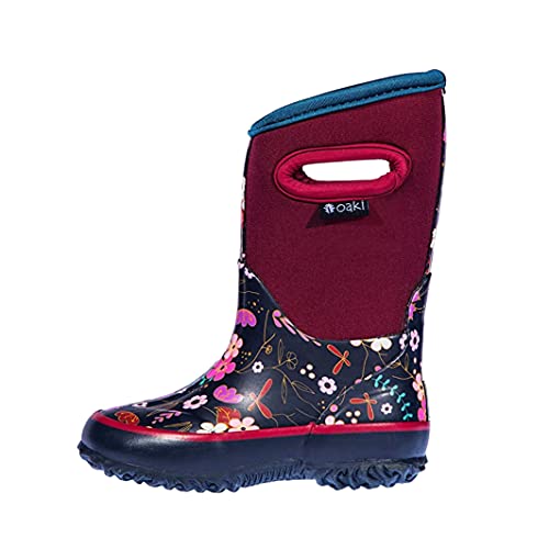 OAKI Neoprene Boots, Midnight Floral 13T