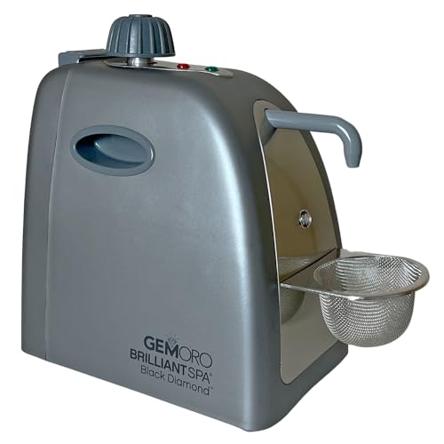 GemOro Jewelry Steam Cleaner | Black Diamond Brilliant Spa Personal Steam Cleaner | Professional Performance Machine for Rings Watches Glasses Earrings (Slate Gray)