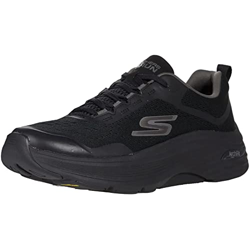 Skechers Men's Max Cushioning Arch Fit-Athletic Workout Running Walking Shoes with Air-Cooled Foam Sneaker, Black, 11