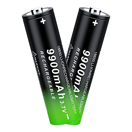 1￵￵￵8￵￵￵6￵￵￵5￵￵￵0 Rechargeable Battery 3.7 Volt L￵￵i￵￵t￵￵h￵￵i￵￵u￵￵m Large Capacity 9900mAh Batteries (Button Top, 2 Pack)