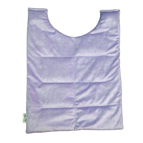 Herbal Concepts Aromatherapy Vest Shaped Microwaveable Wrap Made of Organic Flaxseed, Peppermint, & Lemon Grass for Back | Back Pack Relieves Stress & Pain | Available in Charcoal (Lavender)