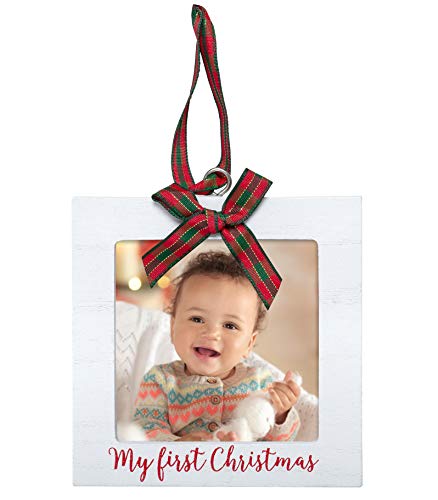 Kate & Milo My First Christmas Photo Ornament, Babys First Christmas Tree Ornament, Newborn Photo Holiday Keepsake, New and Expecting Parents Gift, Rustic