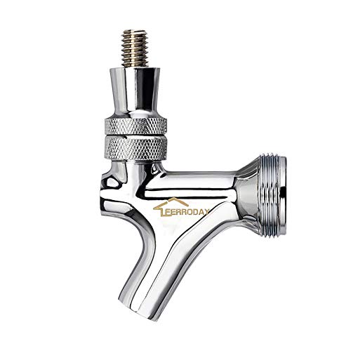 FERRODAY Stainless Steel Core Draft Beer Faucet Polished Brass Beer Faucet for Keg Tap Tower Beer Shank & Kegerator Beer Faucet Classic Beer Dispensing Tap Standard Faucet Tap