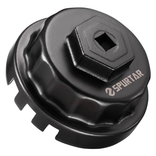 Spurtar Oil Filter Wrench for Toyota Oil Filter Tool Oil Filter Cap Wrench Removal Tool 64mm for Lexus, Camry, 4 Runner, Tundra 2.5-5.7L Engine