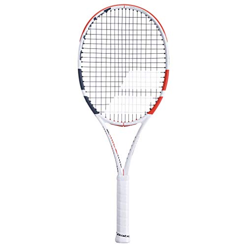 Babolat Pure Strike 100 Tennis Racquet Racquet - Strung with 16g White Babolat Syn Gut at Mid-Range Tension (4 1/4' Grip)